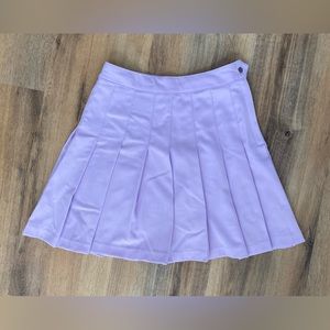 H&M Pleated Pastel Mini Skirt - Pastel Purple - Size 2